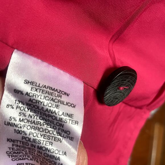 Sigrid Olsen Sport Pink Wool/ Mohair/ Acrylic, Poly, Nylon Blend Jacket Sz M - Picture 7 of 7